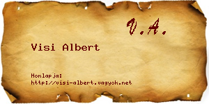 Visi Albert névjegykártya